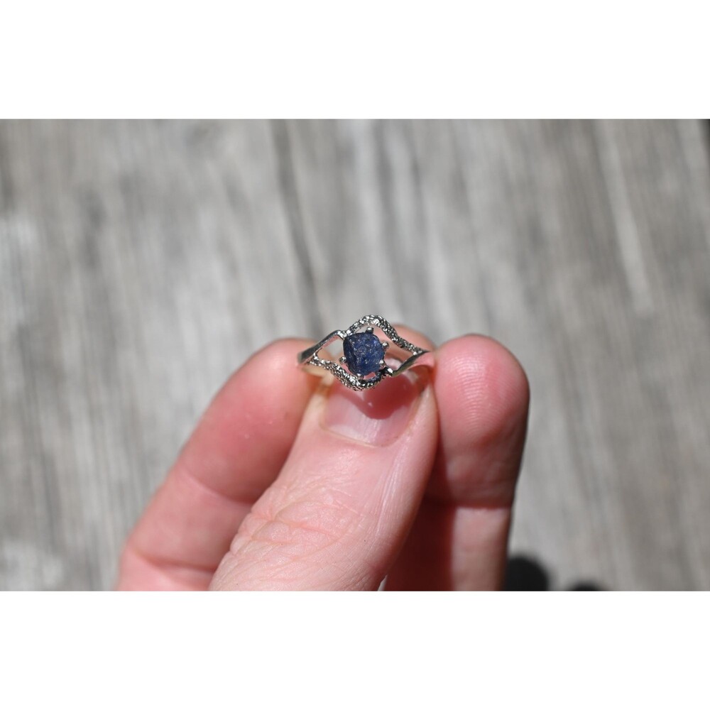 Handmade Sterling Silver Sapphire Ring: Ethical Engagement Solitaire
